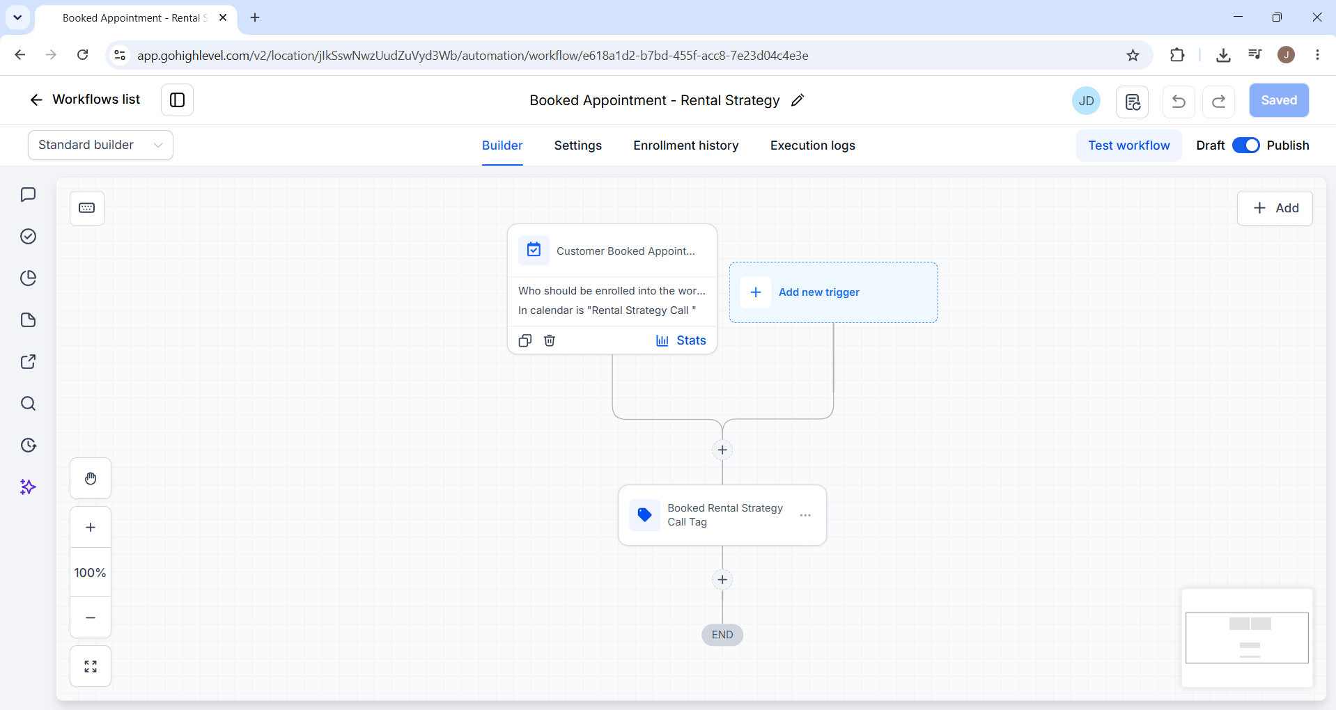 Rental strategy call booking workflow